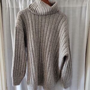 Falls Creek Ribbed Gray Turtleneck Sweater